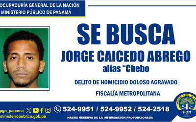 Sección de Homicidio y Femicidio solicita información de la ciudadanía para dar con la aprehensión de una persona