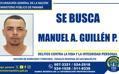 Fiscalía Regional de San Miguelito requiere ubicar a ciudadano vinculado a tentativa de homicidio