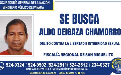 Fiscalía Regional de San Miguelito requiere apoyo de la ciudadanía para ubicar a un hombre requerido por delitos sexuales