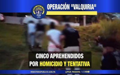 Cinco hombres fueron aprehendidos por delitos contra la vida y la integridad personal mediante la operación “Valquiria” en Panamá Oeste