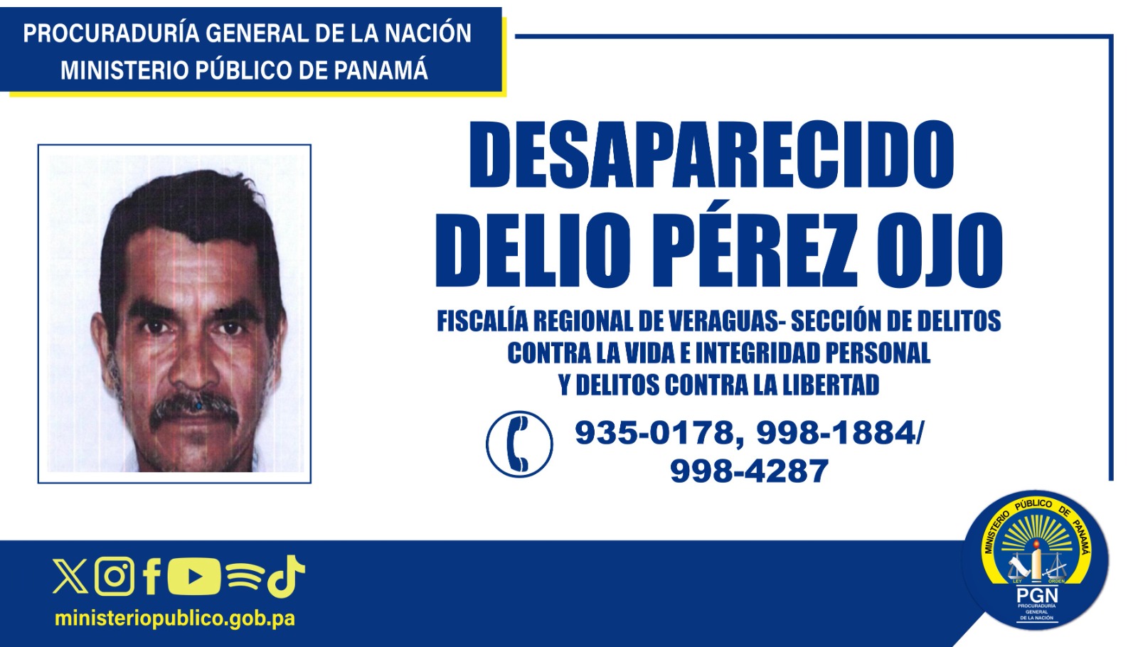 Se solicita apoyo de la ciudadanía para ubicar a persona desaparecida