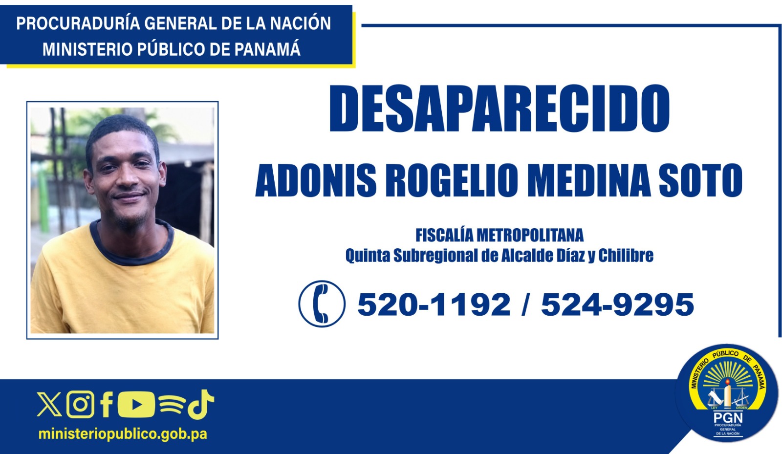 Se solicita apoyo de la ciudadanía para ubicar a persona desaparecida
