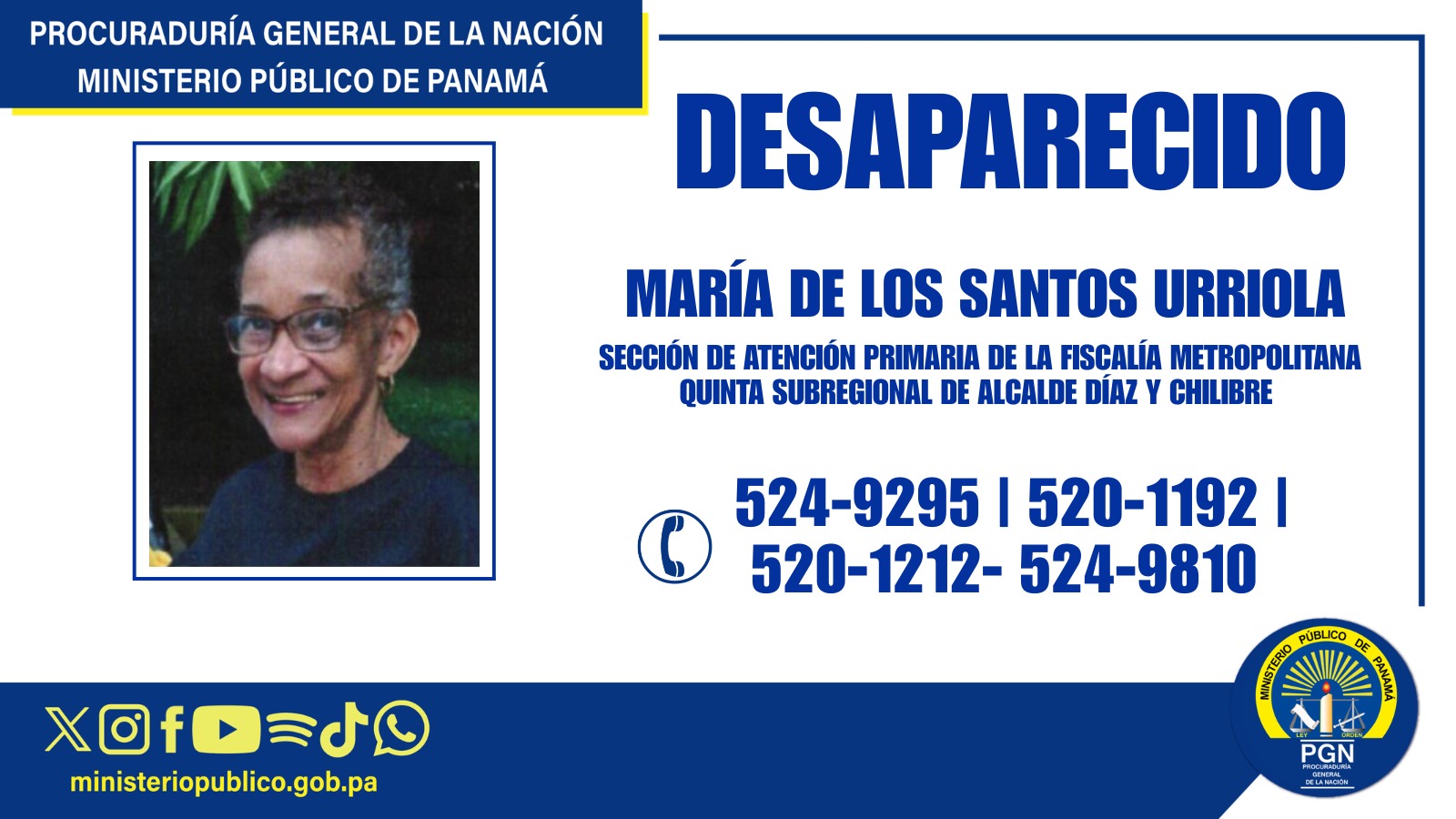 Se solicita apoyo de la ciudadanía para ubicar a persona desaparecida