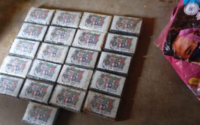 Decomisan presunta sustancia ilícita en Santa Ana