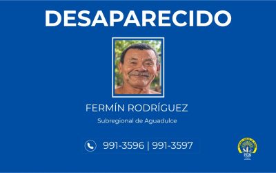 Se solicita apoyo de la ciudadanía para ubicar a una persona desaparecida en Coclé