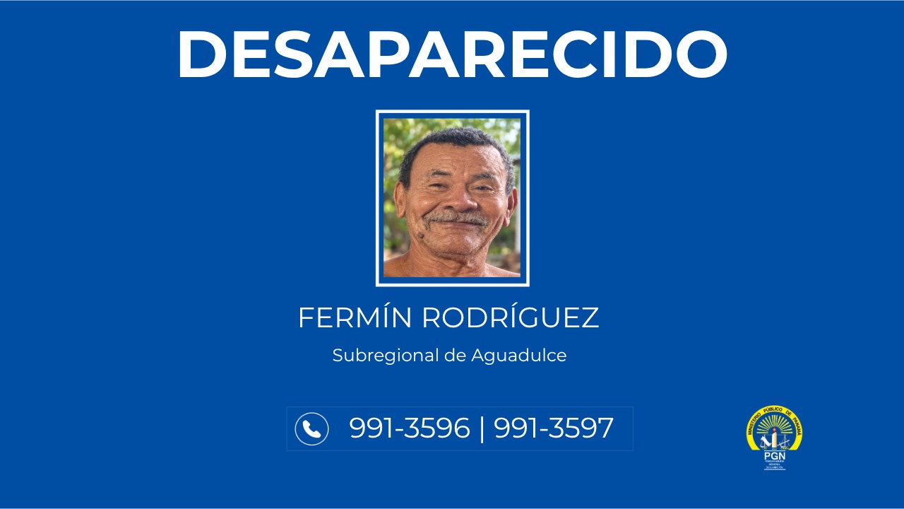 Se solicita apoyo de la ciudadanía para ubicar a una persona desaparecida en Coclé