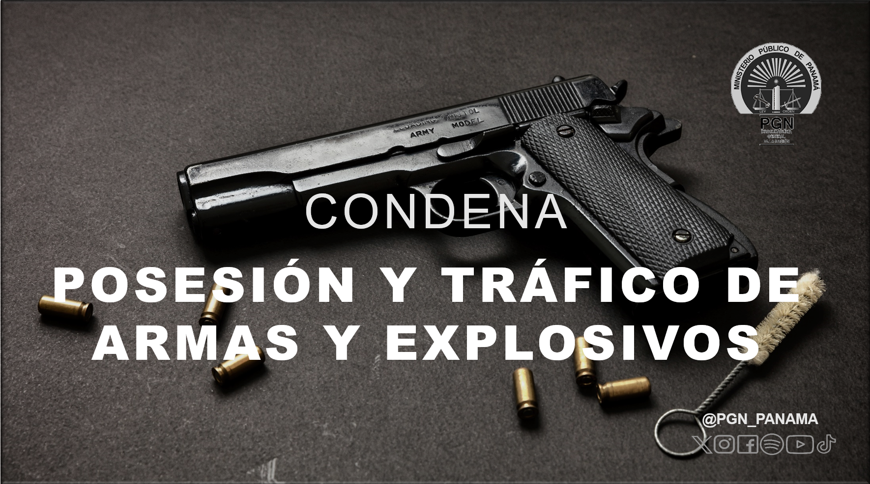 Un hombre pagará pena de prisión por portar ilegalmente un arma de fuego