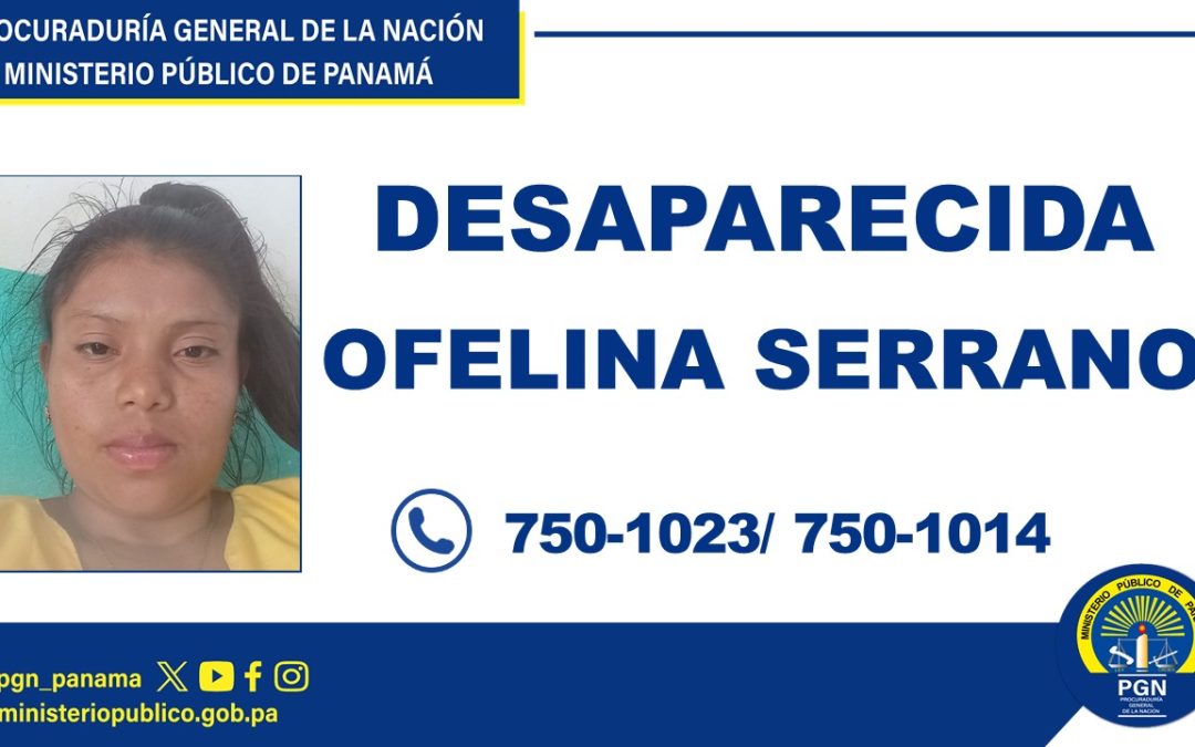 Se pide colaboración para ubicar a una persona desaparecida en Bocas del Toro