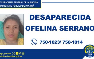 Se pide colaboración para ubicar a una persona desaparecida en Bocas del Toro