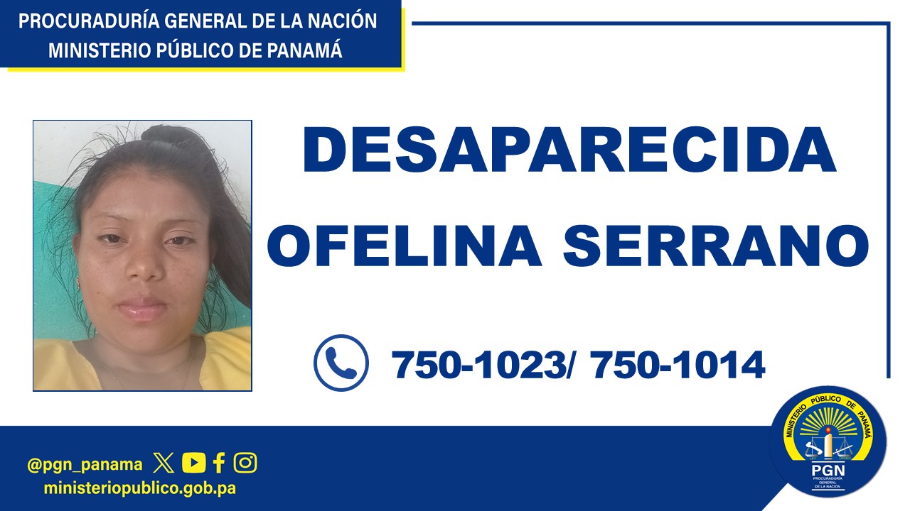 Se pide colaboración para ubicar a una persona desaparecida en Bocas del Toro
