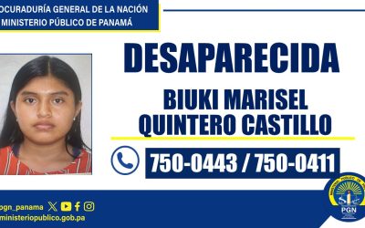 Fiscalía de Bocas del Toro solicita apoyo para ubicar a ciudadana reportada como desaparecida