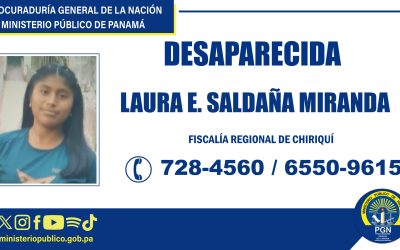 Se pide colaboración para ubicar a una persona desaparecida en Tolé