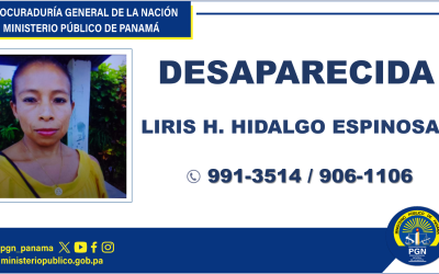 Personería de Antón de la Fiscalía Regional de Coclé solicita la colaboración ciudadana para ubicar a persona desaparecida