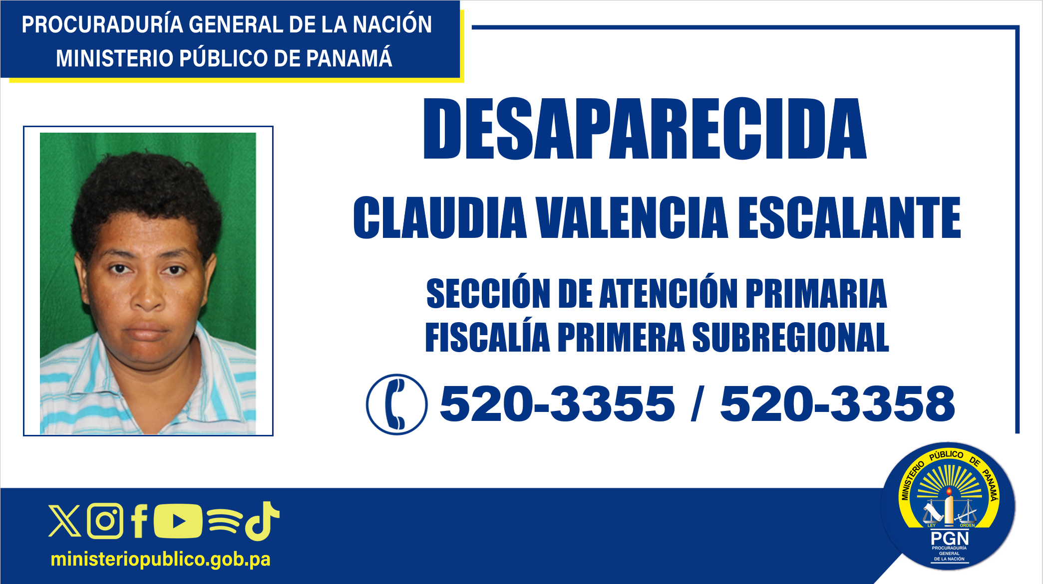 Se requiere apoyo de la ciudadanía para ubicar a persona desaparecida