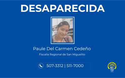 En San Miguelito se solicita apoyo de la ciudadanía para ubicar a una persona desaparecida