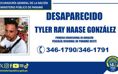 Primera Subregional de Arraiján solicita apoyo para ubicar a una persona desaparecida