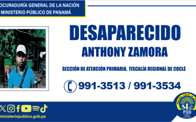 La Fiscalía Regional de Coclé solicita la colaboración para ubicar a un hombre desaparecido