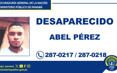 Se solicita apoyo de la ciudadanía para ubicar a joven desaparecido en Darién