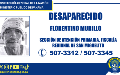 MP de San Miguelito requiere apoyo para ubicar a un ciudadano desaparecido