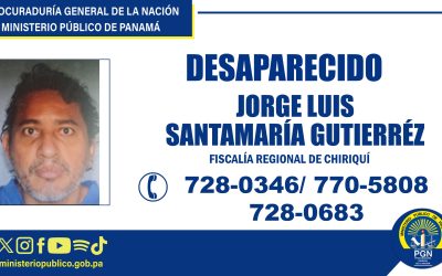 Agencia Subregional de Bugaba mantiene investigación tras desaparición de un ciudadano