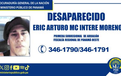 Solicitan colaboración de la ciudadanía para ubicar a un hombre desaparecido en Arraiján