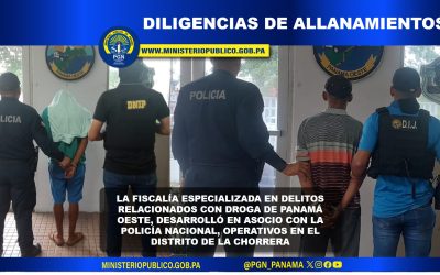 Aprehenden a dos adultos y un adolescente por posesión de sustancias ilícitas en Panamá Oeste