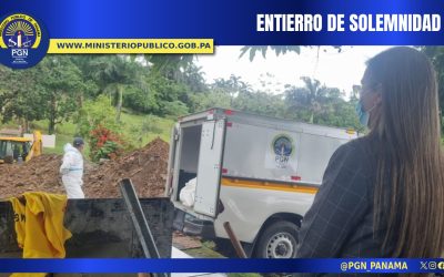Fiscalía de Colón junto a sus brazos auxiliares realizan entierro de solemnidad