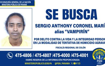 Buscan a un hombre requerido por intento de homicidio en la ciudad de Colón