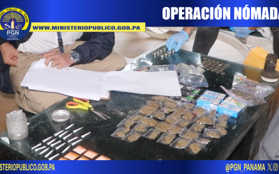 Fiscalía de Drogas de Panamá Oeste mediante la Operación Nómada aprehendió a siete personas