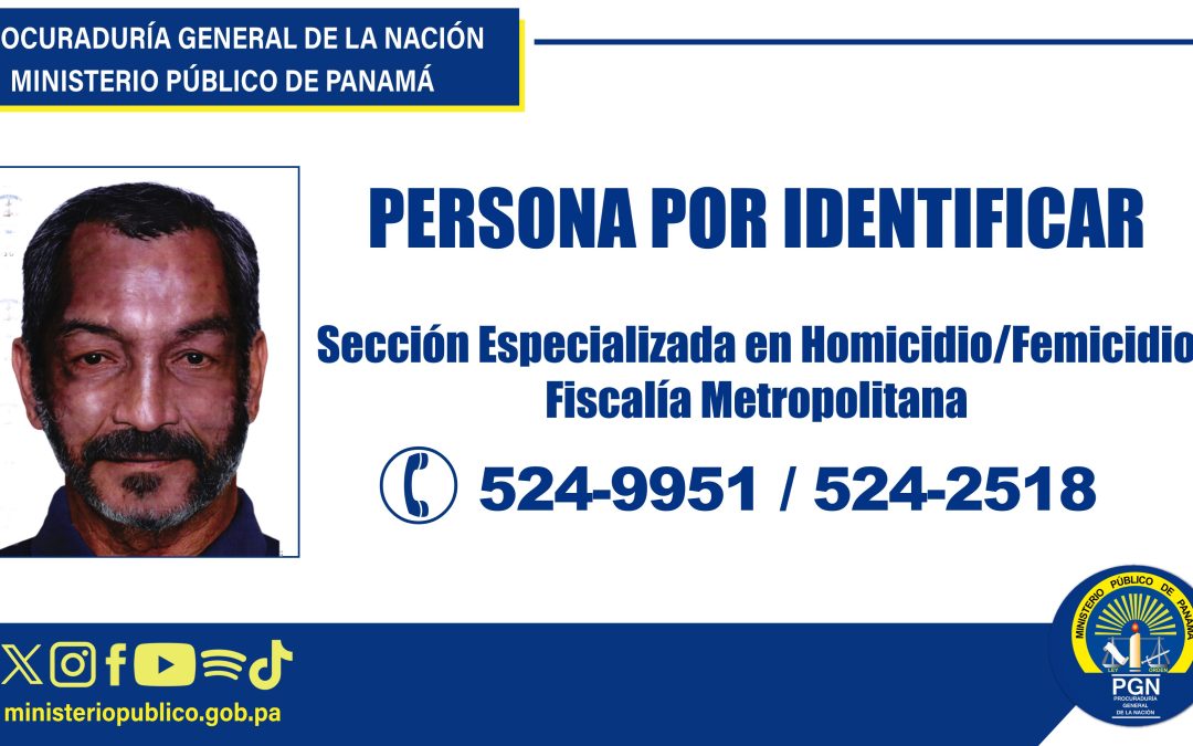 Se requiere la identificación de una persona