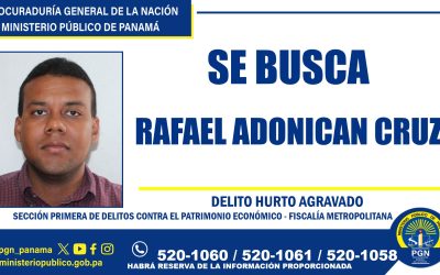 Se solicita a la ciudadanía su colaboración para ubicar persona investigada por hurto