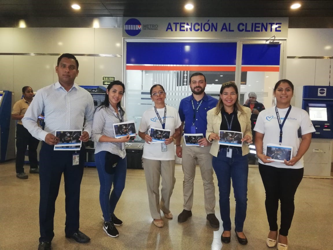 Realizan volanteo contra la Trata de Personas en los predios del edificio Avesa